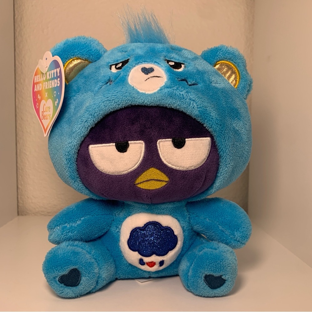 NWT Badtz-Maru Grumpy Care Bears 9 inch Plush Doll Blue Stuffed Animal Sanrio